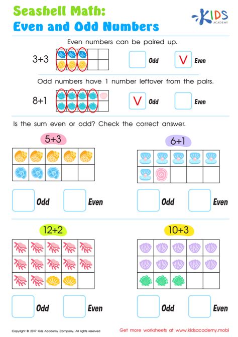 odd and even numbers worksheets